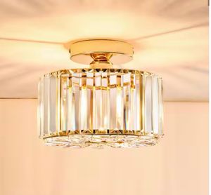 lot 141 image: Semi Flush Mount Ceiling Light 9.3 in 1-Light E26 - Retail $50