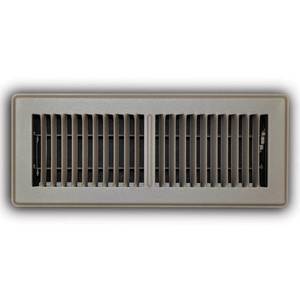 lot 161 image: 4 in. x 12 in. 2-Way Steel Floor Register in Brown - Retail $29