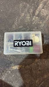 lot 167 image: Ryobi Rotary Tool Accessory Set in Plastic Storage Case - Retail $20