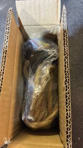 lot 178 image: Light Fixture Kit with Braided Fabric-Covered Cord and Small Parts Bag - Retail $16