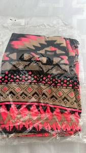 lot 2007 image: Lot of 3 Patterned leggings Throw Covers Geometric Print&nbsp