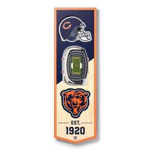 lot 2016 image: Chicago Bears 6   x 19   3D StadiumView Banner