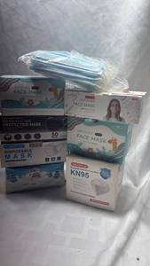 lot 2049 image: Disposable Face Mask Lot Assorted Boxes 50 100 30 Pcs