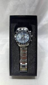 lot 2074 image: Comodir Chronograph Wristwatch Stainless Steel with Date Window