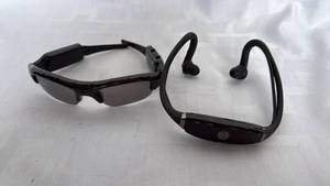 lot 2086 image: Motorola Wireless Neckband Earbuds and Sunglasses with Micro-SD MIC Markings