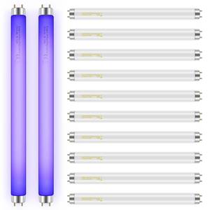 lot 2105 image: Qualirey 11 Pack Bug Zapper Replacement Light Bulbs 10W for 20W Indoor Bug Zapper, BL T8 F10W 13Inch Light Tube Compatible with Aspectek, Liba, Micnaron, Lulu Home and Other 20W Mosquito Lamp - Retail $24