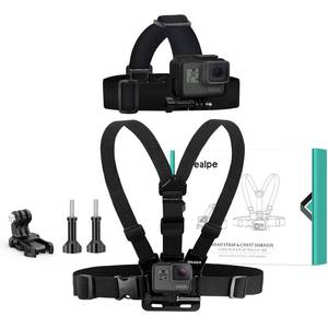lot 2133 image: Wealpe Chest Mount Harness Head Strap Mount Compatible with GoPro Hero 10, 9, 8, 7, Max, Fusion, Hero (2018), 6, 5, 4, Session, 3, 3, 2, 1, DJI Osmo, Xiaomi Yi Cameras&nbsp