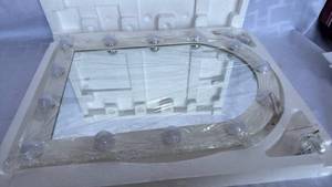 lot 2141 image: Lighted Vanity Mirror with Bulb Lights and Control Icons