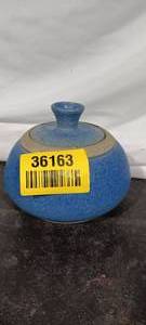 lot 36163 image: Blue Ceramic Covered Jar