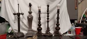 lot 36210 image: 4 VIntage table lamp base
