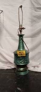 lot 36212 image: Unique Vintage Green Glazed Ceramic table lamp