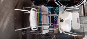 lot 36232 image: Medical tub transfer bench with raised toilet seat