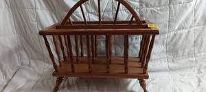 lot 36313 image: Vintage Wooden Magazie Rack