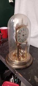lot 36186 image: Vintage Brass Anniversary Clock