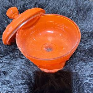 lot 44 image: Covered Candy Dish with Segmented Lid and Knob 6tall