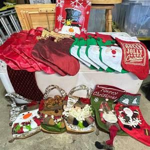 lot 149 image: Assorted Christmas Stockings and Small Tote Bags Mixed Lot