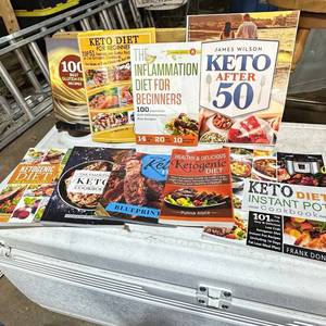 lot 164 image: Assorted Keto and Diet Cookbook Book Lot
