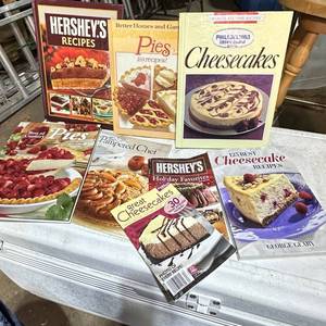 lot 166 image: Pie Cheesecake Cookbook Lot of 8 Books Hersheys Better Homes Pampered Chef