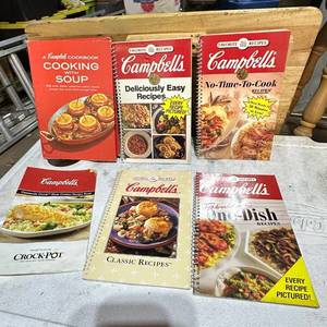 lot 176 image: Campbells Recipe Cookbook Lot of 6 Titles Including Cooking With Soup