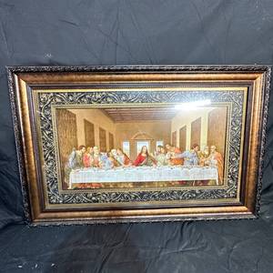 lot 239 image: Framed The Last Supper Wall Picture