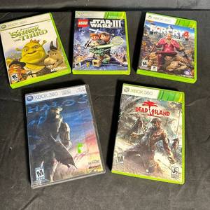 lot 270 image: Xbox 360 Games Lot of 5 Halo 3 Far Cry 4 Dead Island LEGO Star Wars III