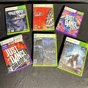 lot 273 image: Xbox 360 Game Lot of 6 Halo 3 ODST Halo 4 Call of Duty Ghosts Just Dance
