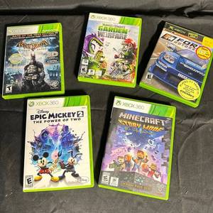 lot 274 image: Xbox 360 Video Game Lot of 5 Batman Arkham Asylum, Forza Motorsport, Minecraft