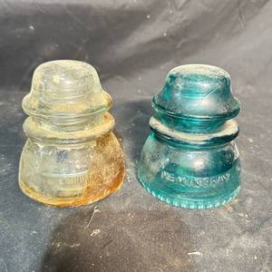 lot 331 image: Hemingray Insulator Lot of 2 Made in U.S.A.