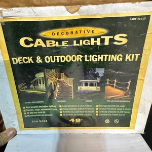 lot 334 image: Light Tech Cable Light Deck & Outdoor Lighting Kit 48 ft 110 Volt 1015