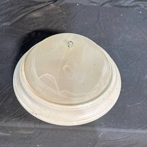 lot 396 image: $1 Start - Lightolier Ceiling Light Fixture with Domed Shade