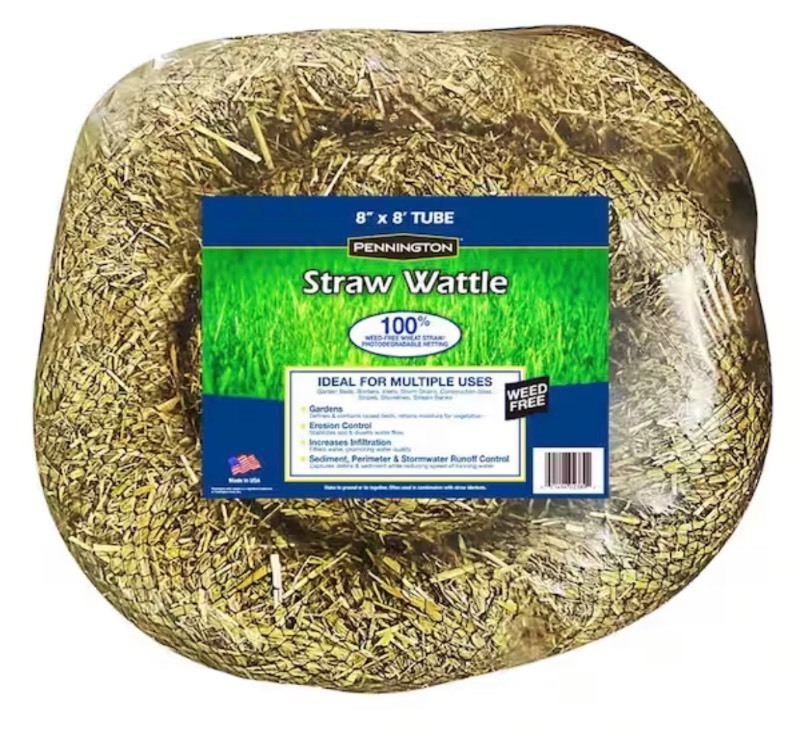 lot 118 image: 8 in. x 8 ft. Straw Wattle Erosion Control Biodegradable for Slopes