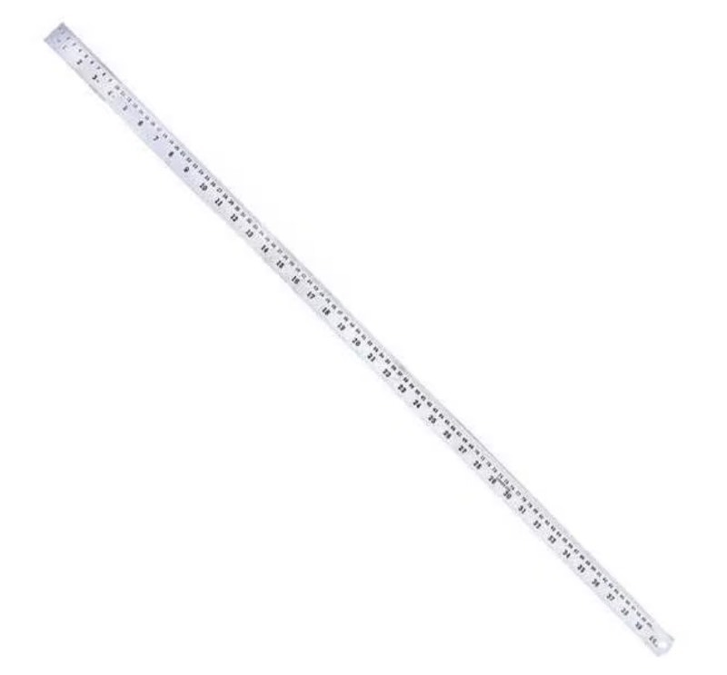lot 27 image: Stainless Steel Ruler w Conversions, 40, EnglishMet