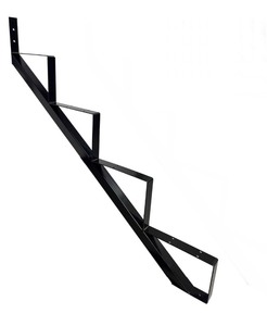 lot 45 image: 4 Step Metal Stair Step Steel Riser Stringers for 34.7 Height Deck