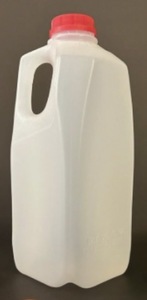 lot 69 image: 12 Gallon Plastic Jug Natural With Lids(54)Box (lids are white)
