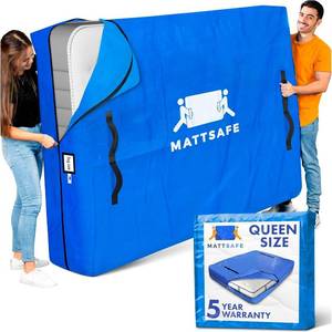 lot 15 image: Nordic Elk Queen Size Mattress Bags for Moving and Storage, Bed Cover - Retail $37