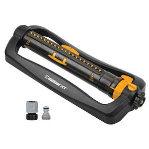lot 30 image: Melnor XT Oscillating Sprinkler, 4500 Sq Ft Flow, Width & Range Adjust - Retail $33