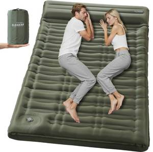 lot 33 image: Elegear 5.5 Thick Double Sleeping Pad for Camping, Inflatable, Full - Retail $52