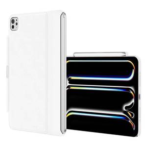 lot 63 image: SWITCHEASY Case for iPad Pro 13 (M5 2025  M4 2024), iPad Case fits Magic Keyboard with Graphene Heat Dissipation, Built-in Pencil Holder, Protective Cover, Leather White 5.05 - Retail $45