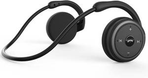 lot 77 image: RTUSIA Small Bluetooth Headphones Wrap Around Head - Sports Wireless Headset with Built in Microphone and Crystal-Clear Sound, Foldable and Carried in The Purse, and 12-Hour Battery Life, Black - Retail $27