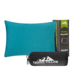 lot 118 image: PEUJEW Camping Pillow Small Shredded Memory Foam Pillow, Travel Pillow Breathable and Soft, Suitable for Backpacking Hiking, Airplane and Car - Retail $34