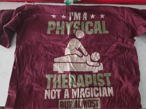 lot 137 image: Size Small Physical Therapist T Shirt  - Retail $0