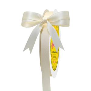 lot 138 image: LEEQE Double Face Ivory Satin Ribbon 12 inch X 50 Yards Polyester Ivory Ribbon for Gift Wrapping Very Suitable for Weddings Party Hair Bow Invitation Decorations and More - Retail $8