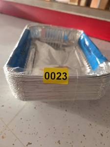 lot 143 image: Matchwaves Drip Pans for Weber, Disposable Aluminum Foil Grease Trays for Weber Grills, Universal Replacement Liners for Weber Series, 8.6 x 6 - 20 Pcs - Retail $15