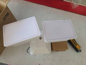 lot 173 image: LED Security Light Dual-Head Dimmable (TRIAC) 1 Pack - Retail $0