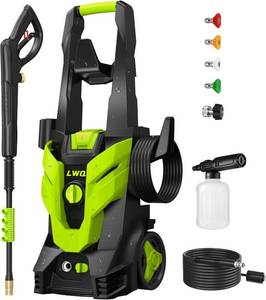 Pressure Washer, Power Washer with 4 Quick Connect Nozzles 1 Foam Cannon, High Pressure Cleaning Machine for Cars/Fences/Driveways/Patios/Farms/Home Cleaning(Bright Green) - Retail: $4