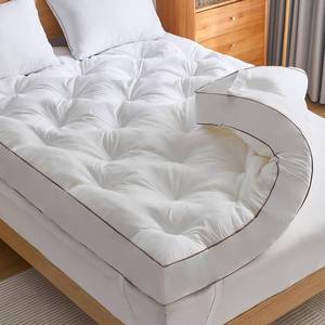 lot 2984 image: WhatsBedding 4 Inch Memory Foam Mattress Topper Queen for Back Pain Relief, Filled with Breathable Gel Memory Foam, Fluffy Comfort Supportive Pillow Top Mattress Topper, 80x60x4in - Retail $60
