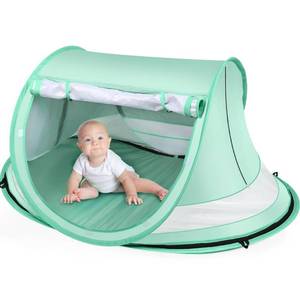 lot 2994 image: Kapeazo Baby Beach Tent, Pop Up UV Sun Shade for Infant Toddlers (Green) - Retail $28