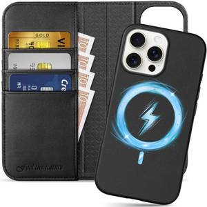 lot 2999 image: BLUE NOT BLACK SHIELDON Detachable Genuine Leather Case for iPhone 16 Pro Max, Royal Blue - Retail $0
