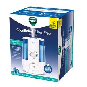 lot 2120 image: Vicks 1.2 gal 300 sq ft Manual Cool Mist Ultrasonic Humidifier