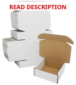 lot 2134 image: 50 Pack 5.5x5.1x2 in Gold Shipping Boxes  Corrugated cardboard mini mailer boxes. Ideal for small biz shipping, holiday gifts, crafts & packaging. Perfect for giving.